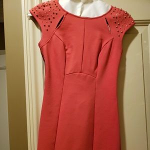 Coral cocktail dress